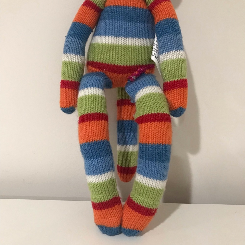 Seasons of Cannon Falls Sock Monkey Magnetic Hands and Feet Multi Color Plush - Picture 6 of 11